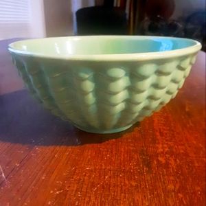 Yellow Ware Vintage Rippled Bowl~ Rare